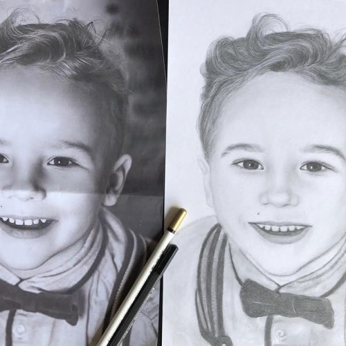 portret tekening jongen