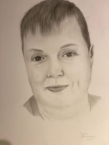 Portret tekening vrouw